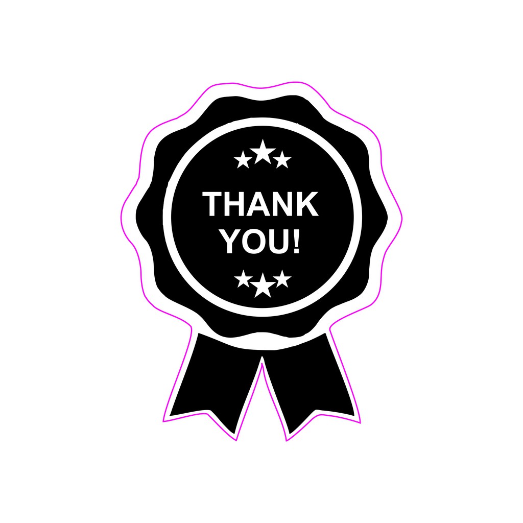 

Sticker THANK YOU (TY-007) label Toko Olshop Packaging print & cut (1 SET ISI 100 PCS)