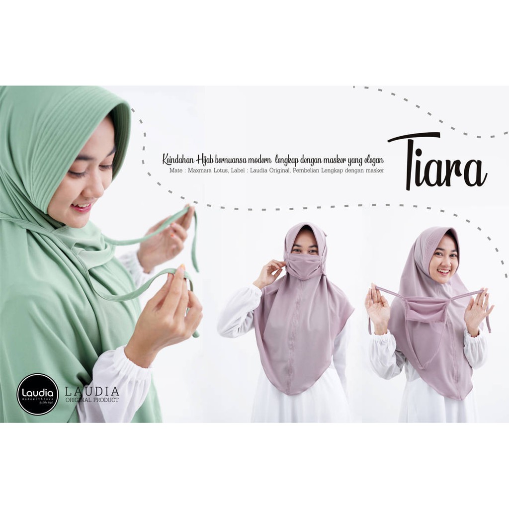 TIARA MASKER LAUDIA ORIGINAL PRODUK PREMIUM DHEA HIJAB