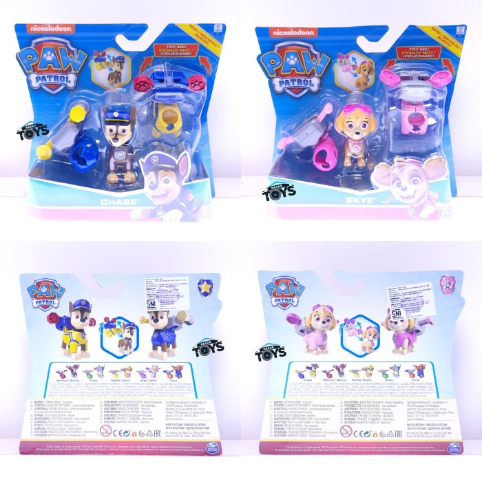 PAW Patrol Action Pack Pups Figure with 2 Clip-On Uniforms Dress Up