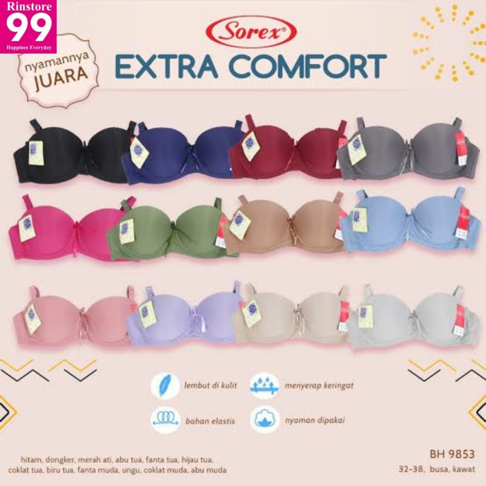 Sorex Bra kawat Setengah Cup Busa Sedang Extra Comfort 9853