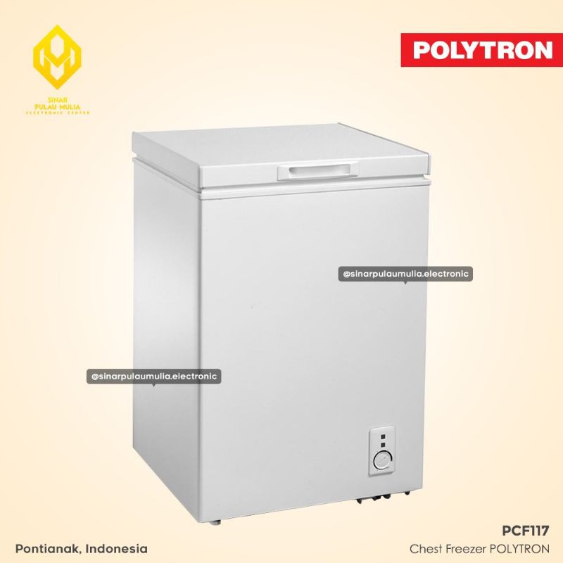 Polytron Chest Freezer Box 100 Liter [Lampu] - PCF117 / PCF 117