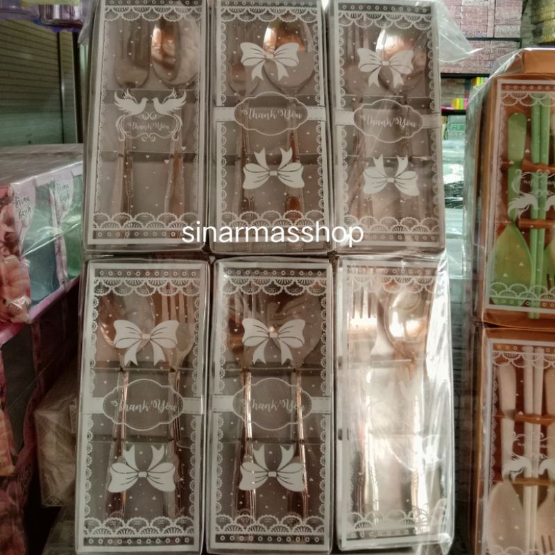 SOUVENIR SENDOK GARPU MINIMAL 50PCS - SOUVENIR SET ALAT MAKAN STAINLES STEEL - SOUVENIR SENDOK GARPU
