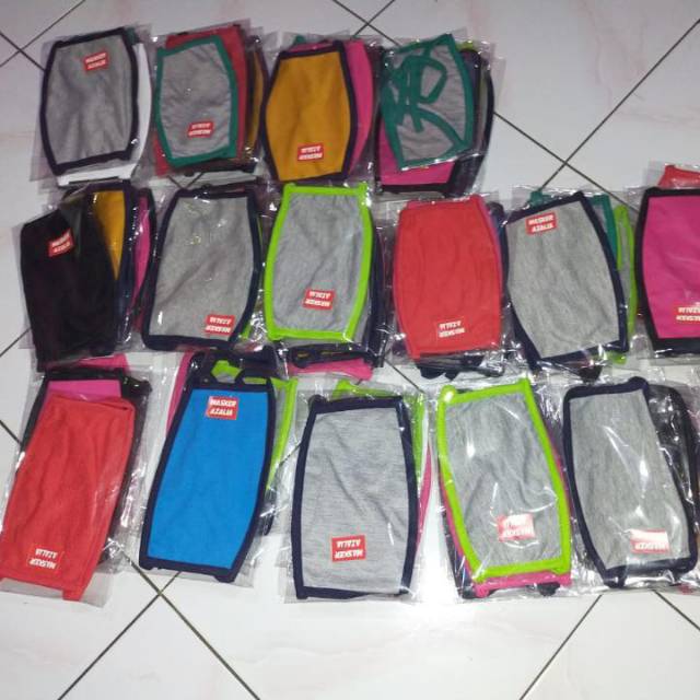 Masker Tali Bahan Kain Perca/Kaos/Rayon