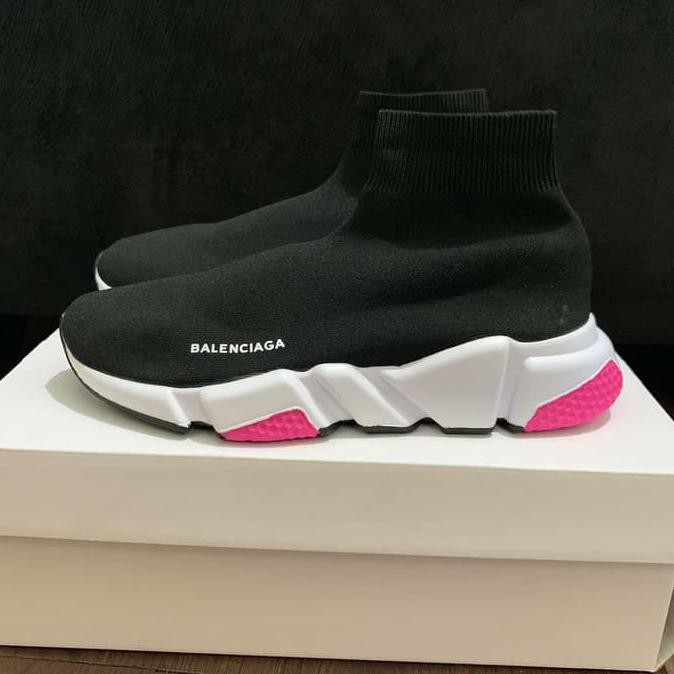 Barang Berkualitas Sepatu balenciaga speed trainer black pink premium MURAH