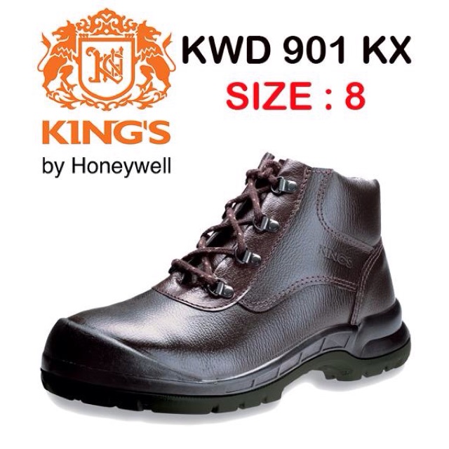 Sepatu safety kings kwd901 drak brown sepatu kings