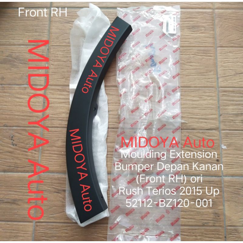 Moulding Extension Bumper Depan Rush Terios 2015 Up ori 52112-BZ120 52113-BZ100