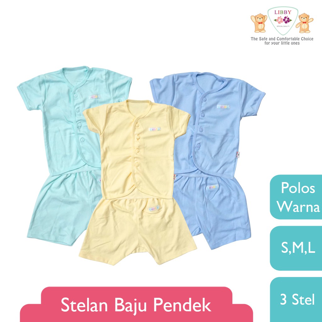 LIBBY Stelan Baju Pendek  Celana Pendek Anak Kecil  Warna 