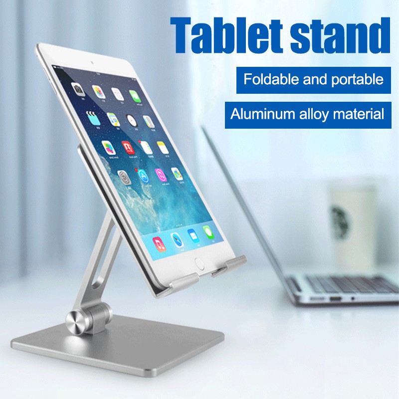 Stand Holder iPad Tablet Dudukan HP Dudukan Laptop Portable HP Model Lipat Bahan Aluminum Alloy