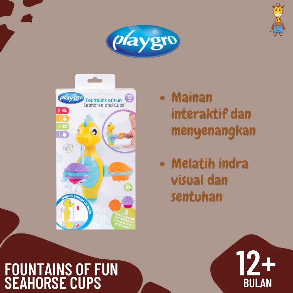 Playgro Fountains Of Fun Seahorse Cups