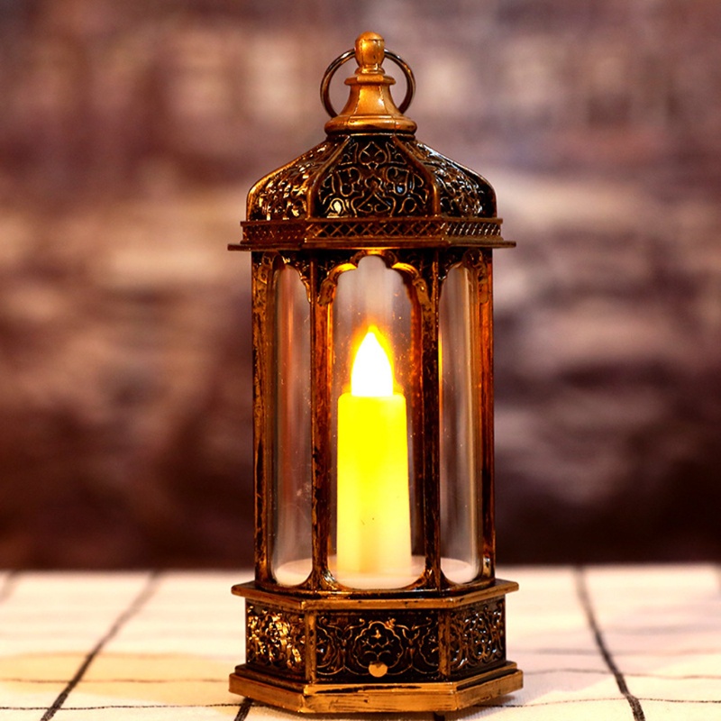 Zzz Lampu Lentera Bentuk Hexagon Gaya Vintage Untuk Dekorasi Natal