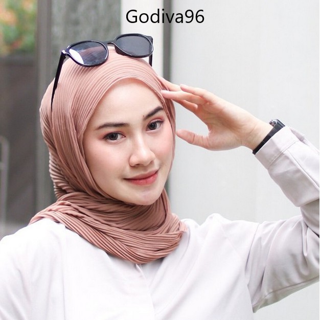 Godiva96 - PASHMINA PLISKET DIAMOND SHAWL | HIJAB FLISKET DIAMOND CREPE PLEATED | JILBAB KERUDUNG MEDAN