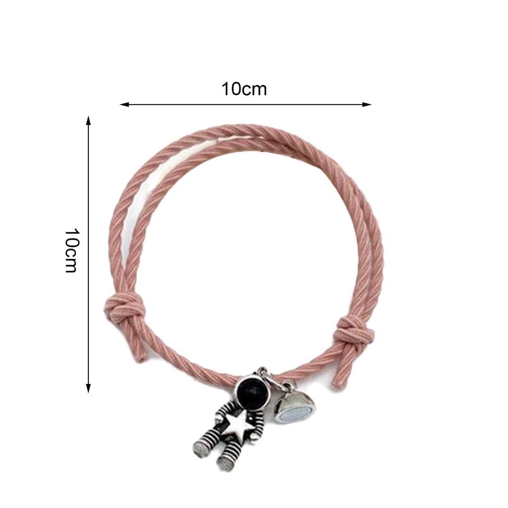 Hu Hu Hu Hu Hu Alat Bantu Pasang Kacamata♡ Gelang Elastis Bentuk Astronot Bahan Alloy Untuk Pasangan