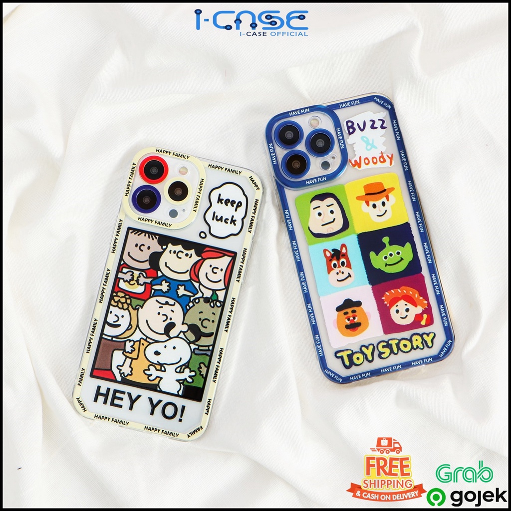 Soft Case Cartoon Snoopy and Toy Story Full Lens Cover Vivo Y12 Y15 Y17 Y91 Y93 Y95 Y91C Y12S Y20 Y21 Y30
