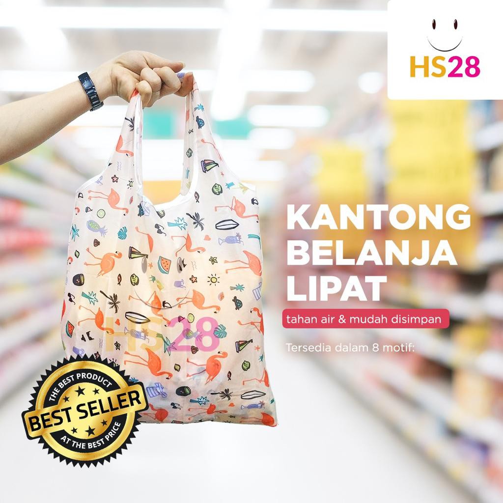  Tas  Belanja  Lipat  Ecobag Eco friendly bag Shopee 