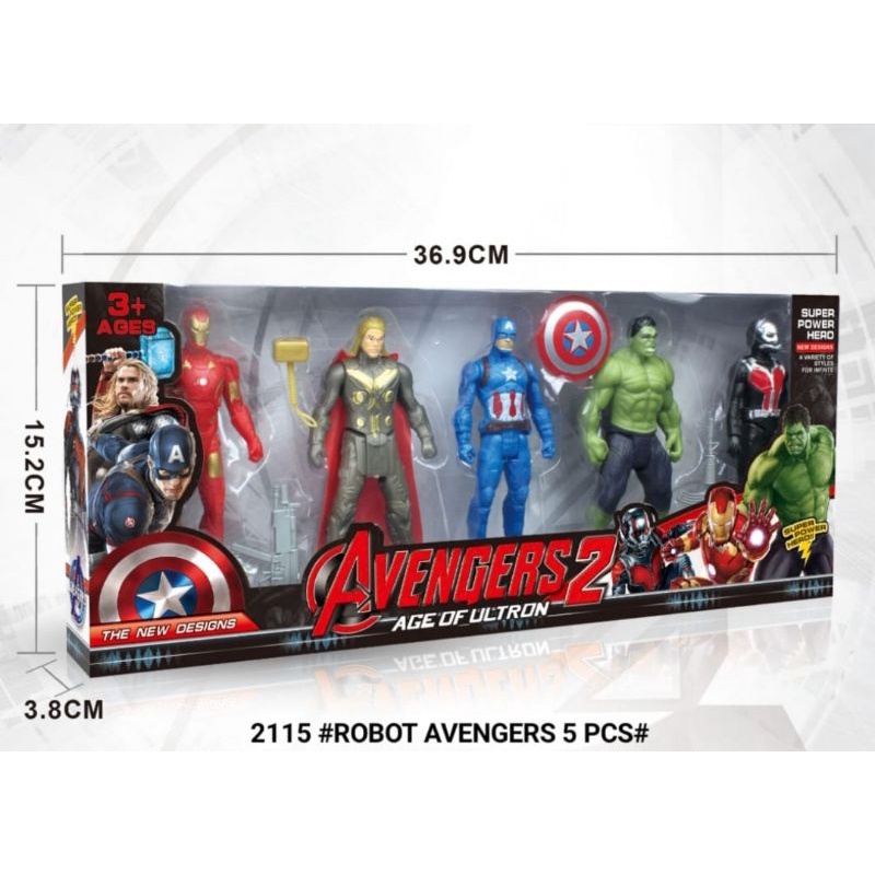 Mainan Figure Avenger isi 5 + senjata