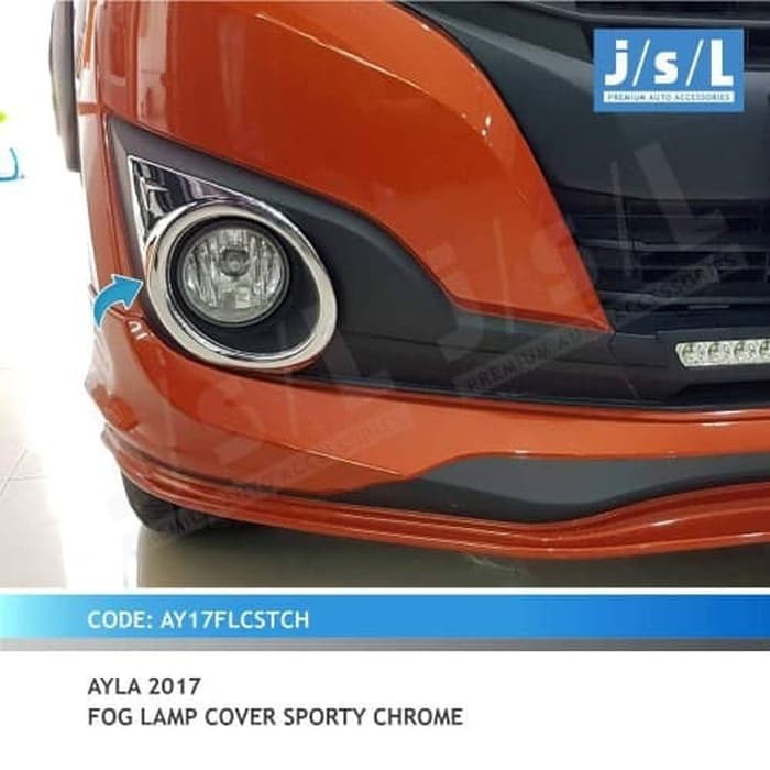 Cover Fog Lamp New Ayla 2017 Model Sporty Chrome