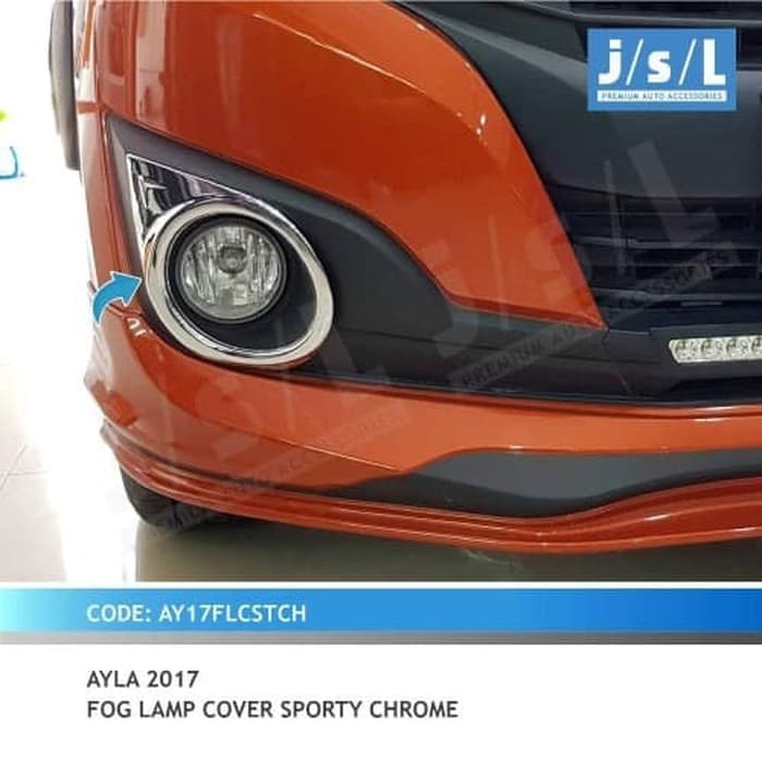 Cover Fog Lamp New Ayla 2017 Model Sporty Chrome