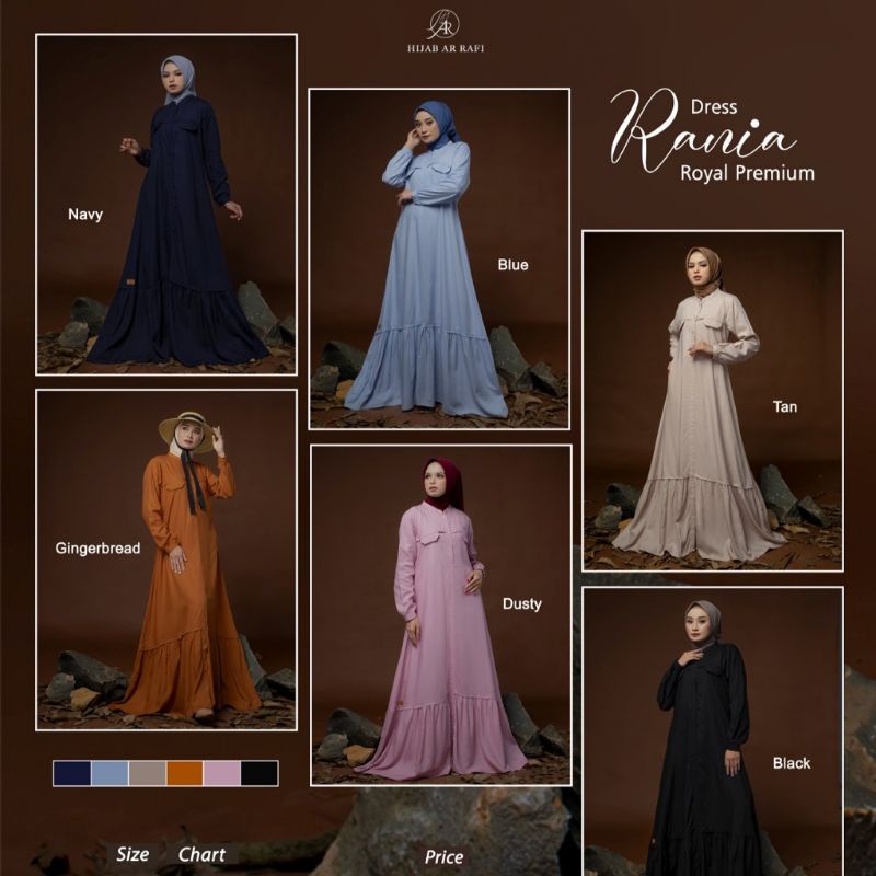 RANIA DRESS by Ar Rafi [ NEW - AR Dress Collection ] Gamis Ar Rafi