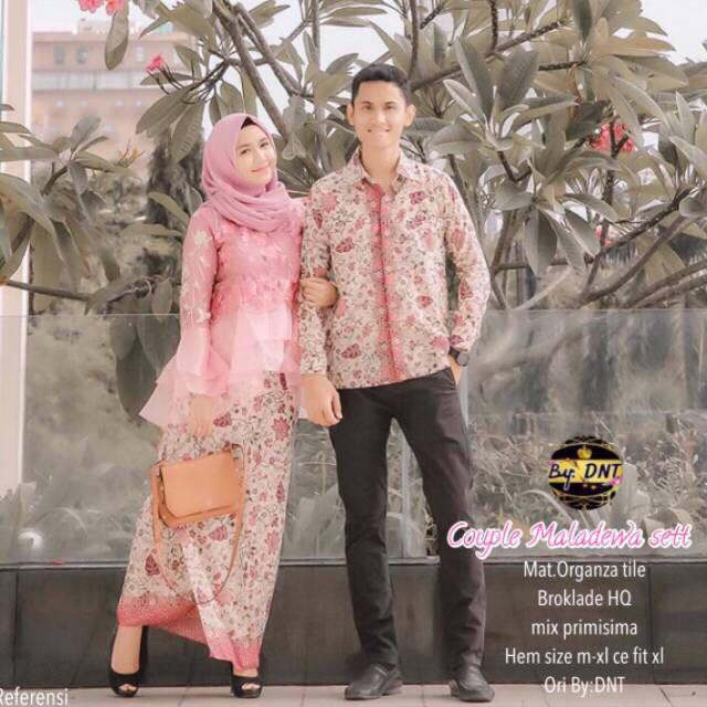 BATIK COUPLE NIKITA KEBAYA BRUKAT MODEL TERBARU WANITA REMAJA DEWASA COUPLE PASANGAN