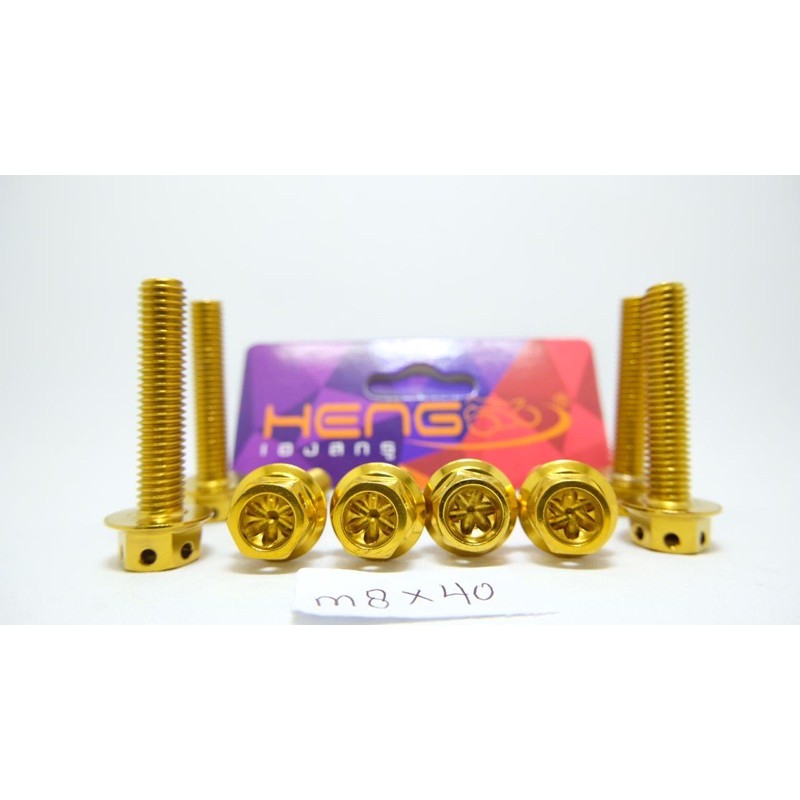 baut probolt flower gold silver HENG THAILAND m8x40 8x40 drat 12 panjang 4cm