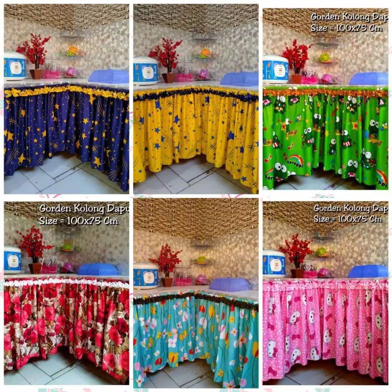 Gorden Kolong Dapur/Gorden Hiasan Dapur/Dekorasi Dapur Cantik