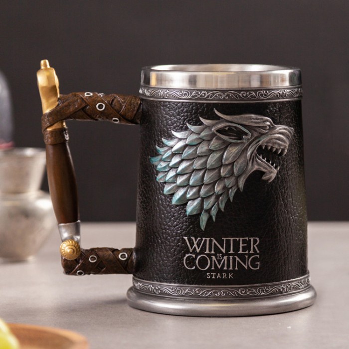 Hadiah Lebaran  Gelas Mug 500ml Medieval Era  Game of Throne Coffee Tea Beer Mug Stainless Steel