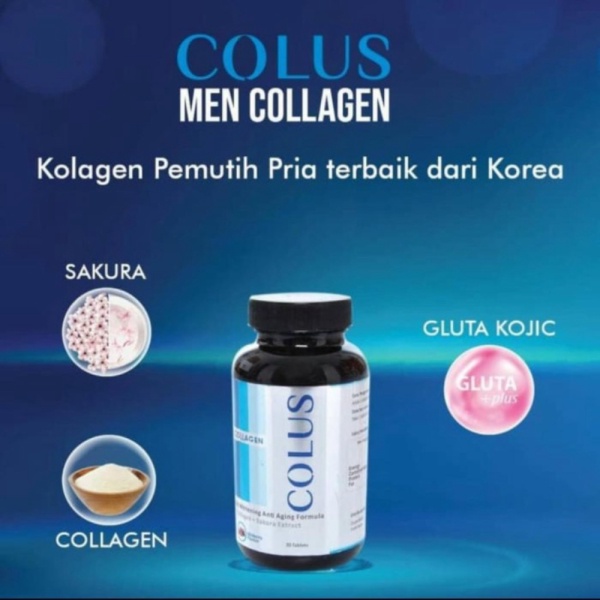 Dijual Colus Men Collagen 100 Asli suplemen kolagen Pemutih Kulit Pria Limited
