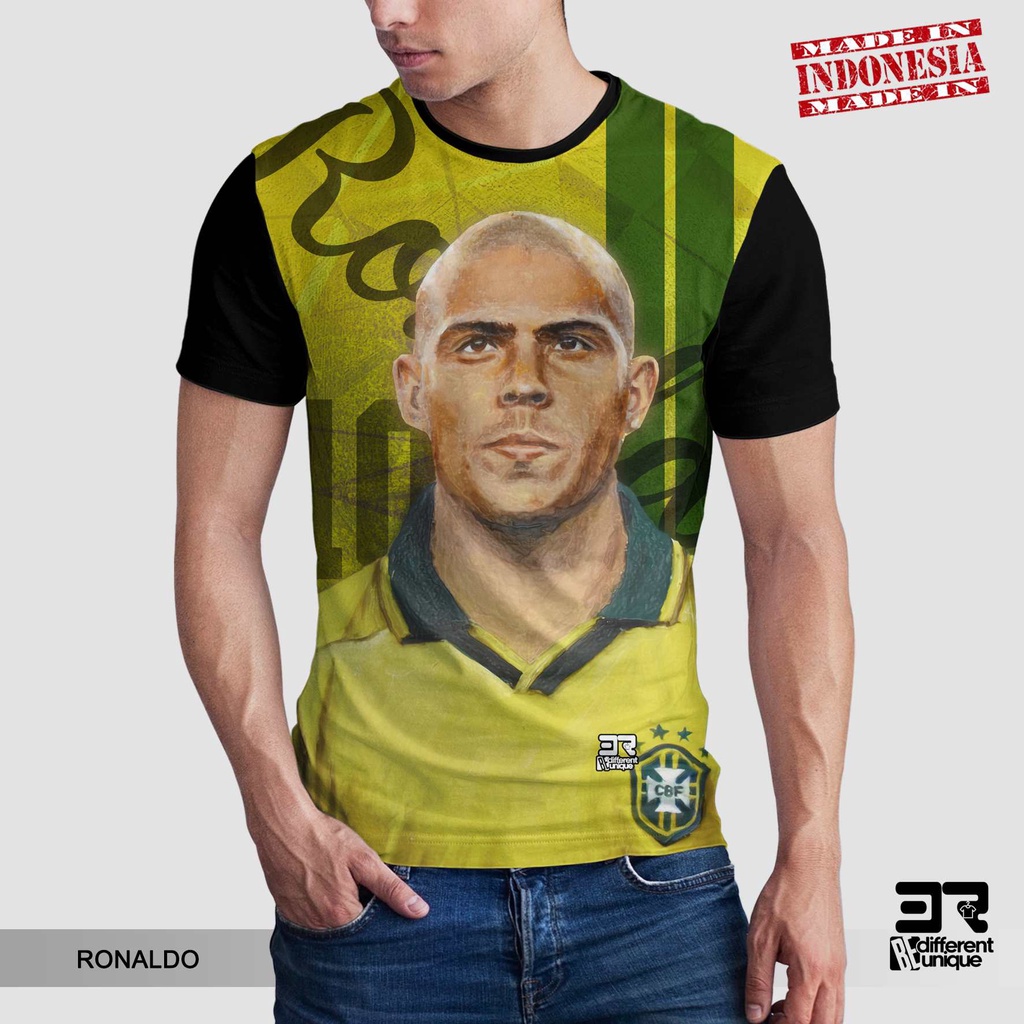 [ COD ] KAOS PRINTING GAMBAR LEGENDA SEPAKBOLA RONALDO - BAJU SEPAK BOLA INTERNASIONAL DISTRO ORIGIN