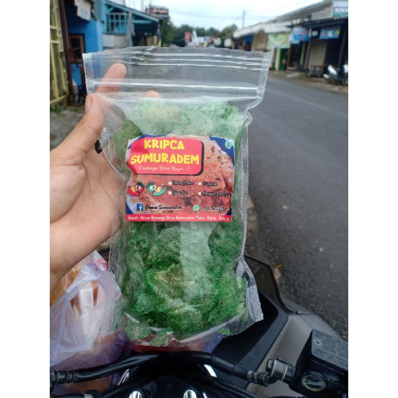 

Keripik kaca / kripca rumput laut pedas