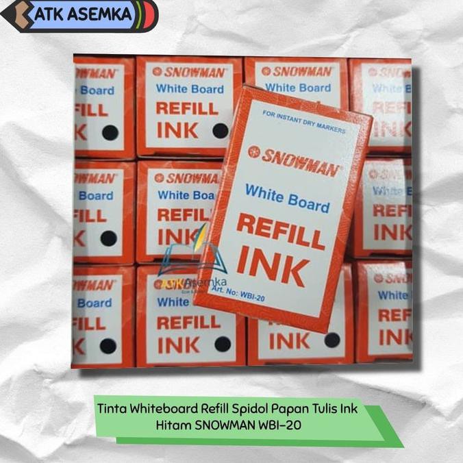 

Hadir Tinta Whiteboard Refill Spidol Papan Tulis Ink (Hitam) Snowman Wbi-20 Trendi