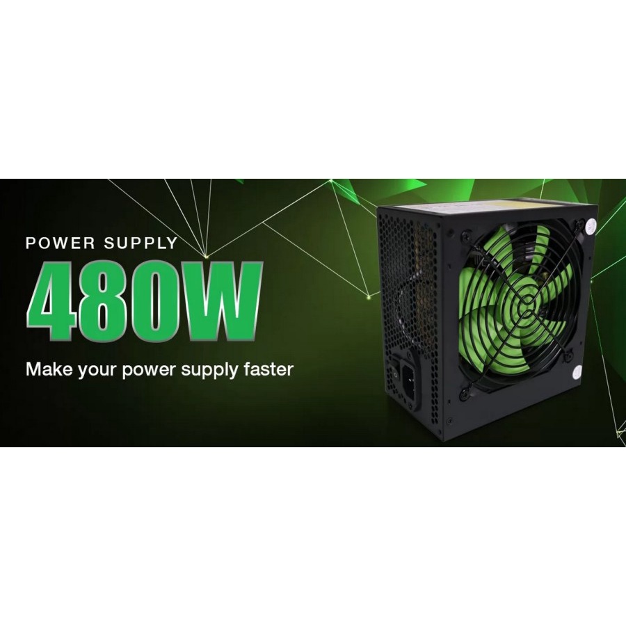 Power Supply Simbadda 480 Watt PSU PowerSupply Unit 480Watt 80 Plus