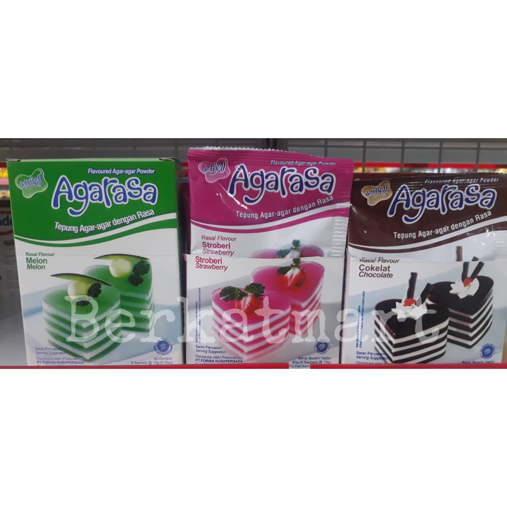 Agarasa Nutrijell Tepung Agar Agar dengan rasa - COKLAT