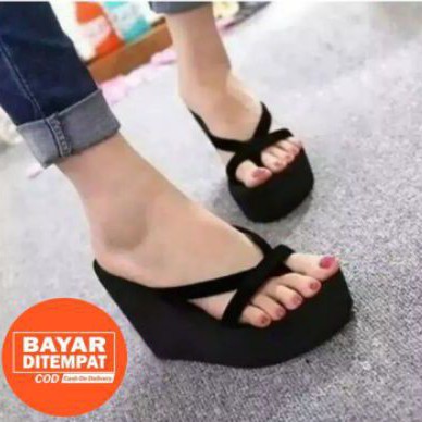SENDAL SPONS WANITA/SENDAL JEPIT HAK TINGGI/WEDGES SPONS/SENDAL JEPIT/SANDAL JEPIT/FASHION WANITA