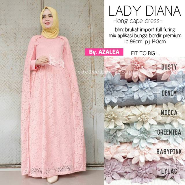 ZS Lady Diana Long Cape Dress by AZALEA