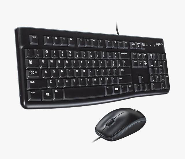 PAKET KEYBOARD MOUSE LOGITECH MK120 KABEL USB