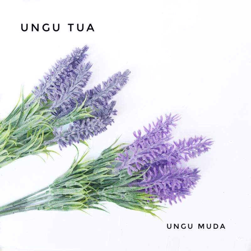 Bunga Snowy Lavender Artificial Tanaman Plastik Dekorasi Rumah Cantik AF08