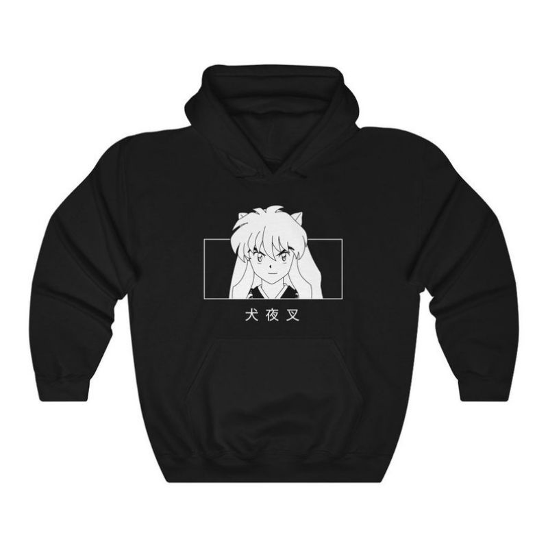 (S - 6XL) Hoodie ANIME SESSHOMARU Eyes INUYASHA Hoody Jaket Jumper Cartoon Japanese Japan Manga Harajuku Style Bigsize Unisex Wibu Jumbo