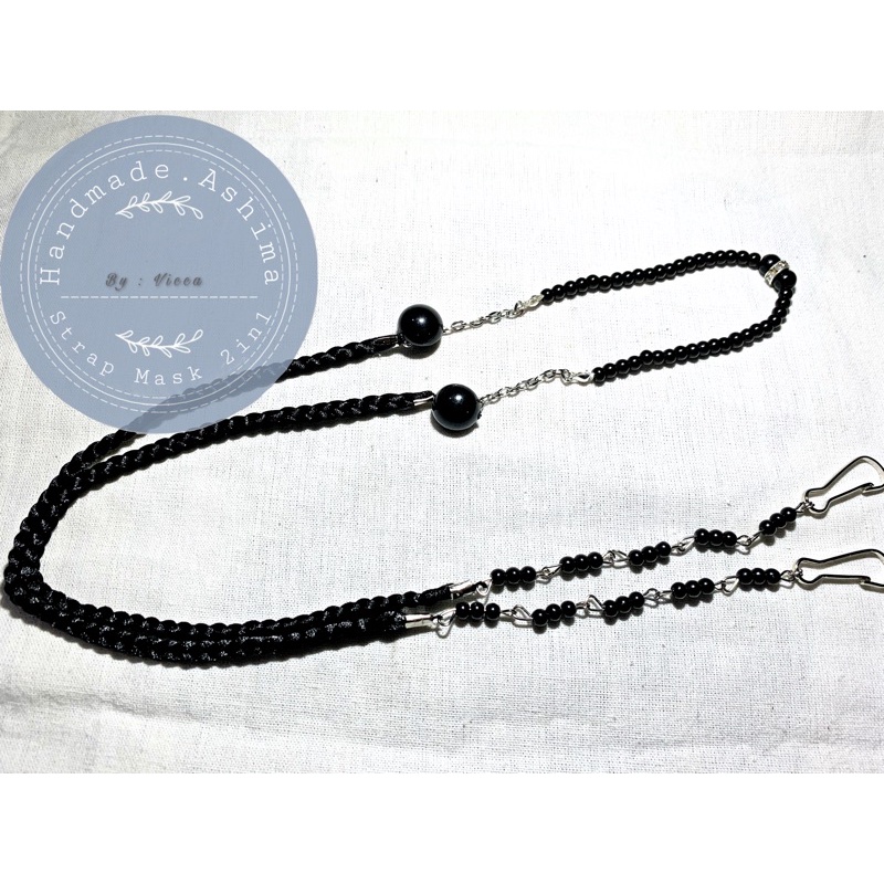 strap masker 2in1 black series || Starp masker viral
