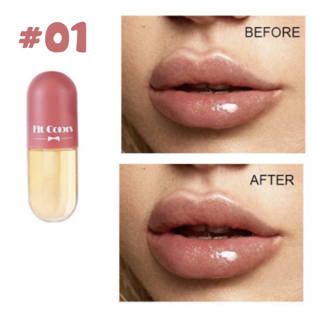 FIT COLORS  Capsule Lip Gloss Lip Balm Moisturizing and brightening lips XX046