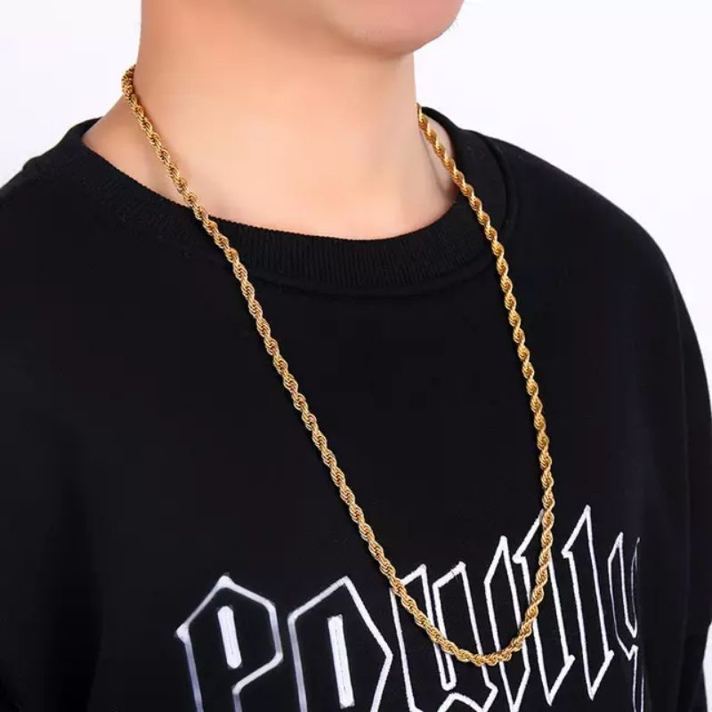 kalung titanium model tambang kalung pria wanita