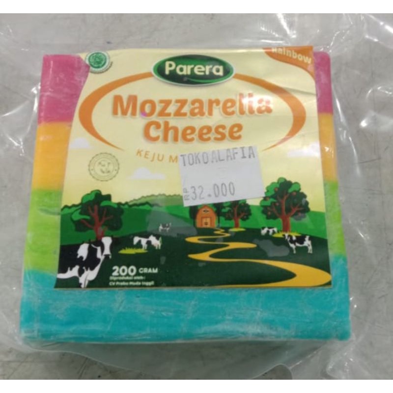 Keju Mozzarella Cheese Rainbow Parera 200gram