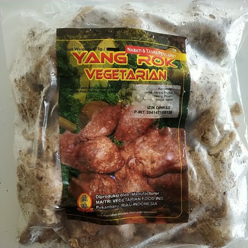 

Yang Rok vegetarian 475g / frozen food vegetarian / maitri vegetarian food ind. pekanbaru