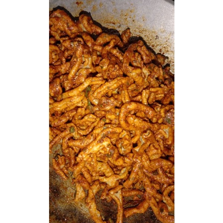 

keripik usus ori dan pedas