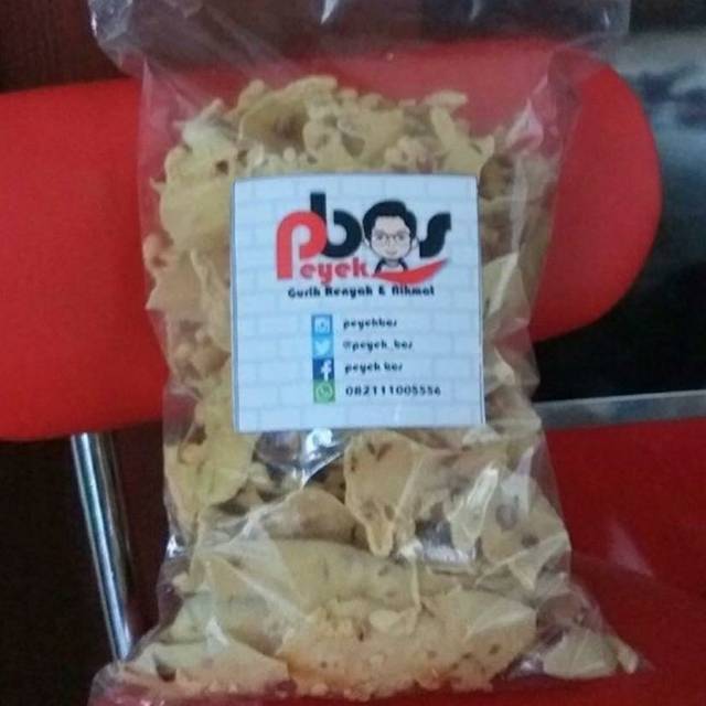 

Peyek Bos Kacang Tanah Kacang Hijau Udang Rebon 500gram Plastik