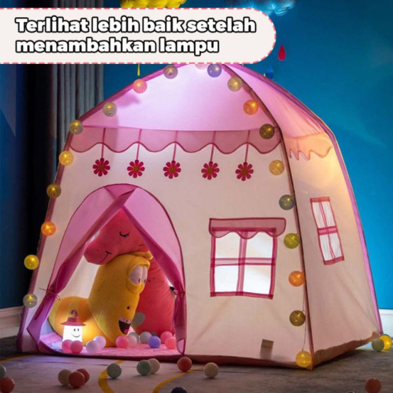Tenda Anak Jumbo Princess Castle dengan Jendela  Tent Playhouse Princess Castle