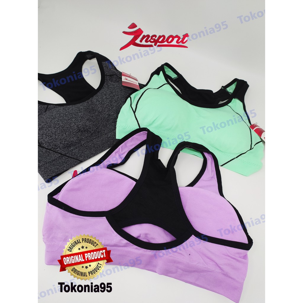 Insport Sport Bra Art 2186 - Bra Olahraga Senam Sport Gym Fitness - Multicolour