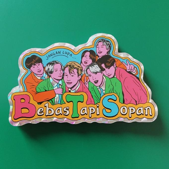 

(BISA COD) Bebas Tapi Sopan - Prism Holographic Sticker PROMO Kode 860