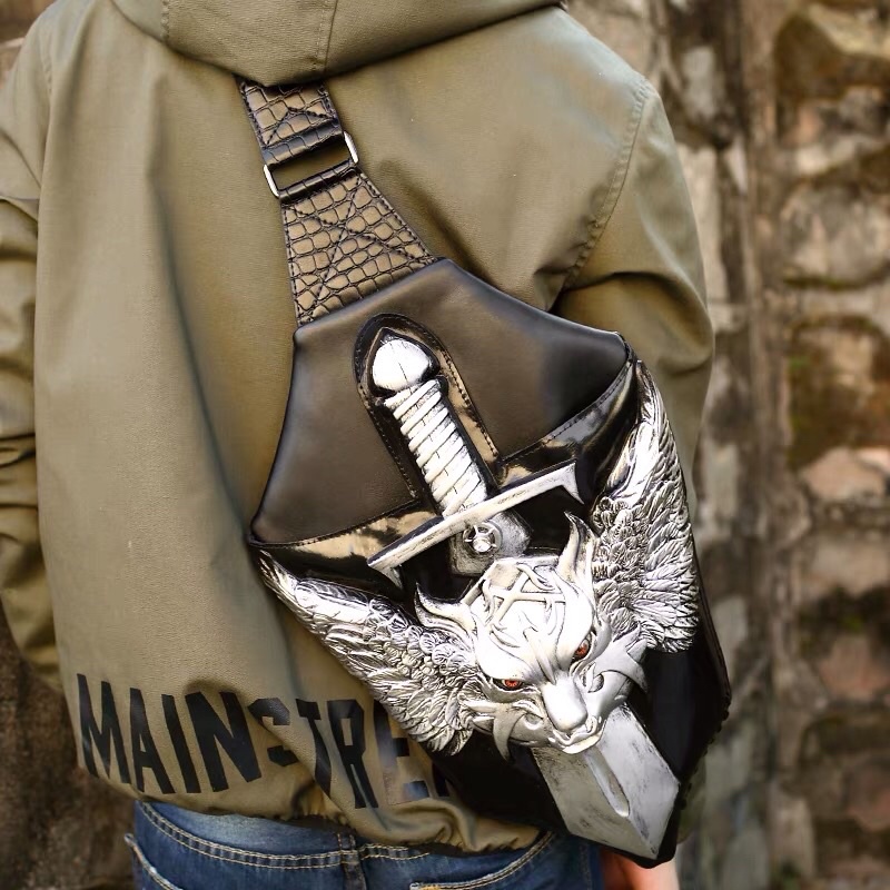 SLING BAG 3D IMPORT PRIA WANITA ASIA EROPA KOREA AMERIKA SKULL TAS SELEMPANG