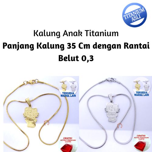 Lovelybutik - Kalung Anak Perempuan Titanium Anti Karat Cutie Kalung Anak Cewek Lucu Titanium Gratis Hadiah KOTAK PERHIASAN