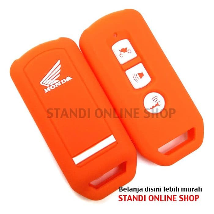 Kondom Remote Silikon Cover Honda All New PCX LED INDONESIA Orange